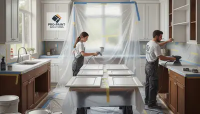 Cabinet painting in Plymouth, MA for durable coastal kitchen updates