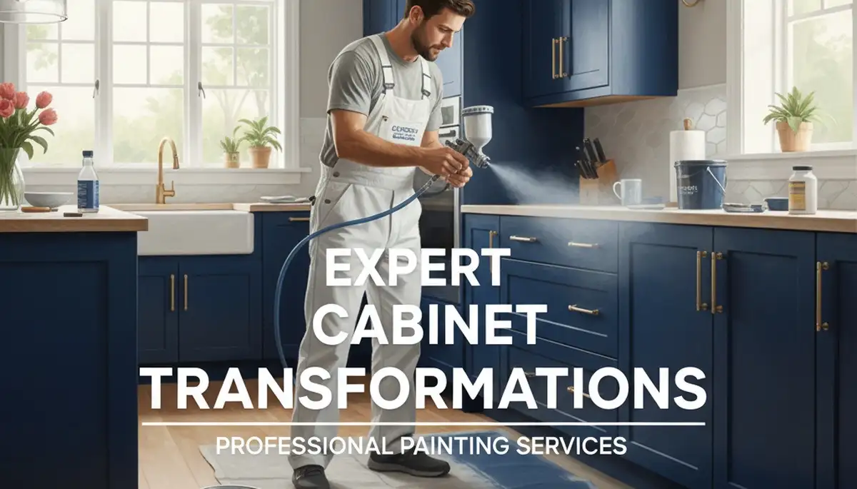 Cabinet painting in Plymouth, MA for durable kitchen updates by paintersplymouthma.com