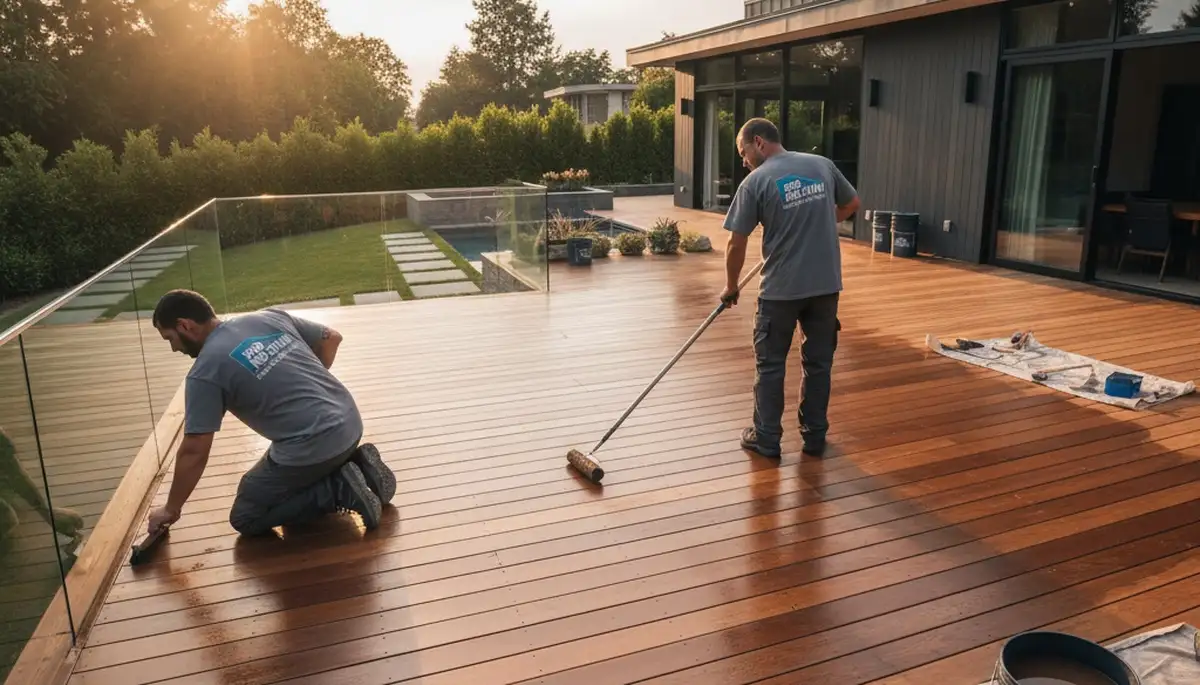 Deck staining services in Plymouth, MA for weather-resistant wood protection