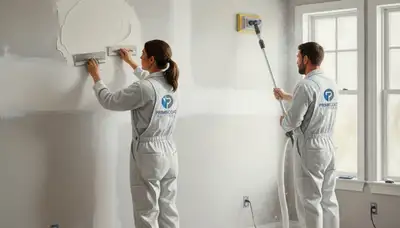 Drywall repair for Plymouth, MA homes by Plymouth Paint Pros, fixing cracks and water damage