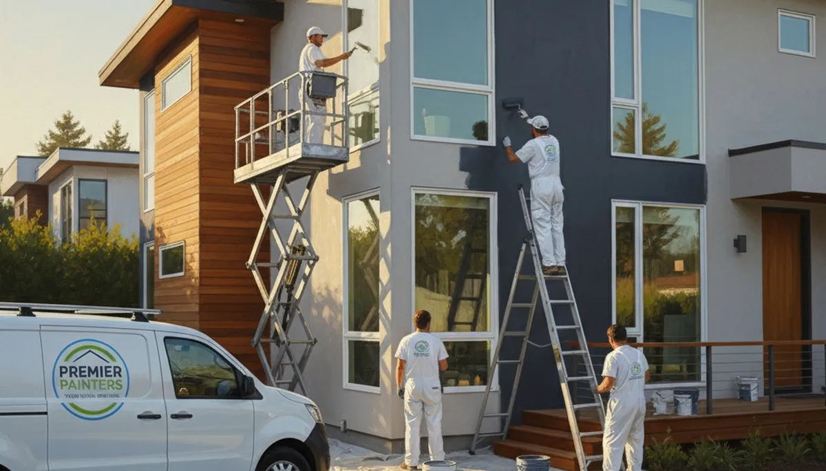 Exterior house painting in Plymouth, MA by Plymouth Paint Pros for coastal weather protection