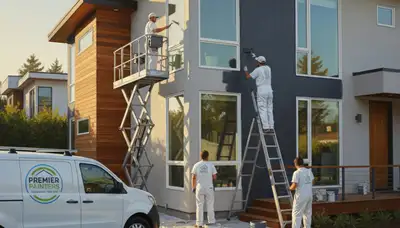 Exterior house painting in Plymouth, MA by Plymouth Paint Pros for coastal weather protection