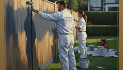 Fence painting service in Plymouth, MA protecting wood from salt air and New England weather