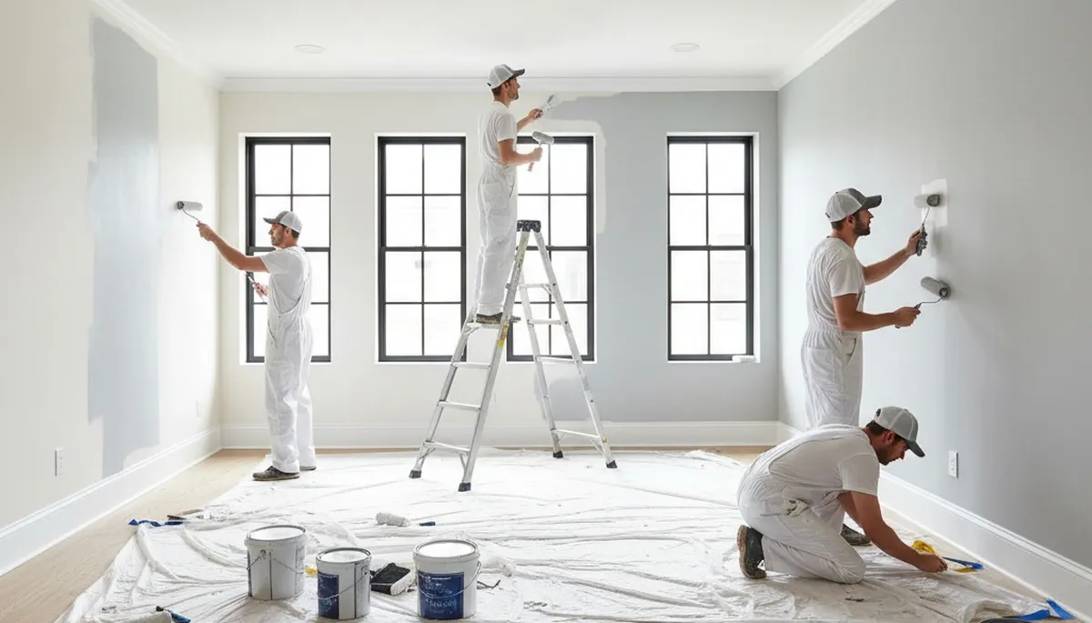 Interior house painting in Plymouth, MA with careful prep and smooth, durable finish