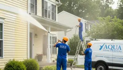 Vinyl siding pressure cleaning in Plymouth, MA for coastal homes by Plymouth Paint Pros