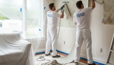 Plymouth, MA wallpaper removal for coastal homes and older plaster walls by Plymouth Paint Pros
