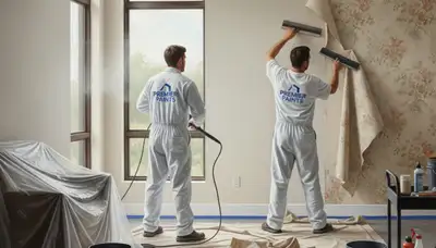 Plymouth, MA wallpaper removal service for clean, careful prep on older plaster walls