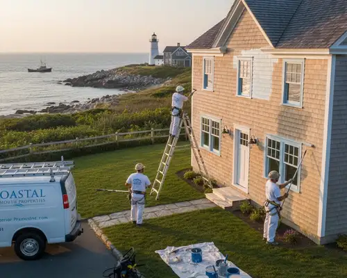 Exterior painting services for coastal Plymouth, MA homes by paintersplymouthma.com